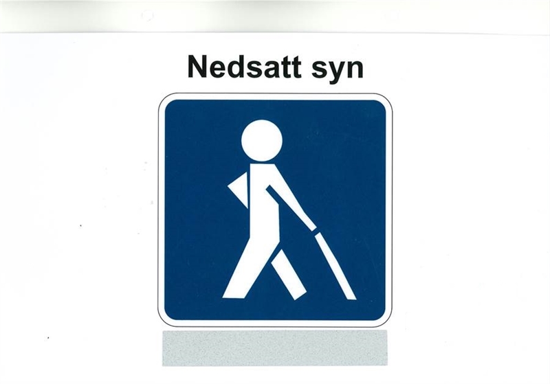 Synskadesymbol för Rollator